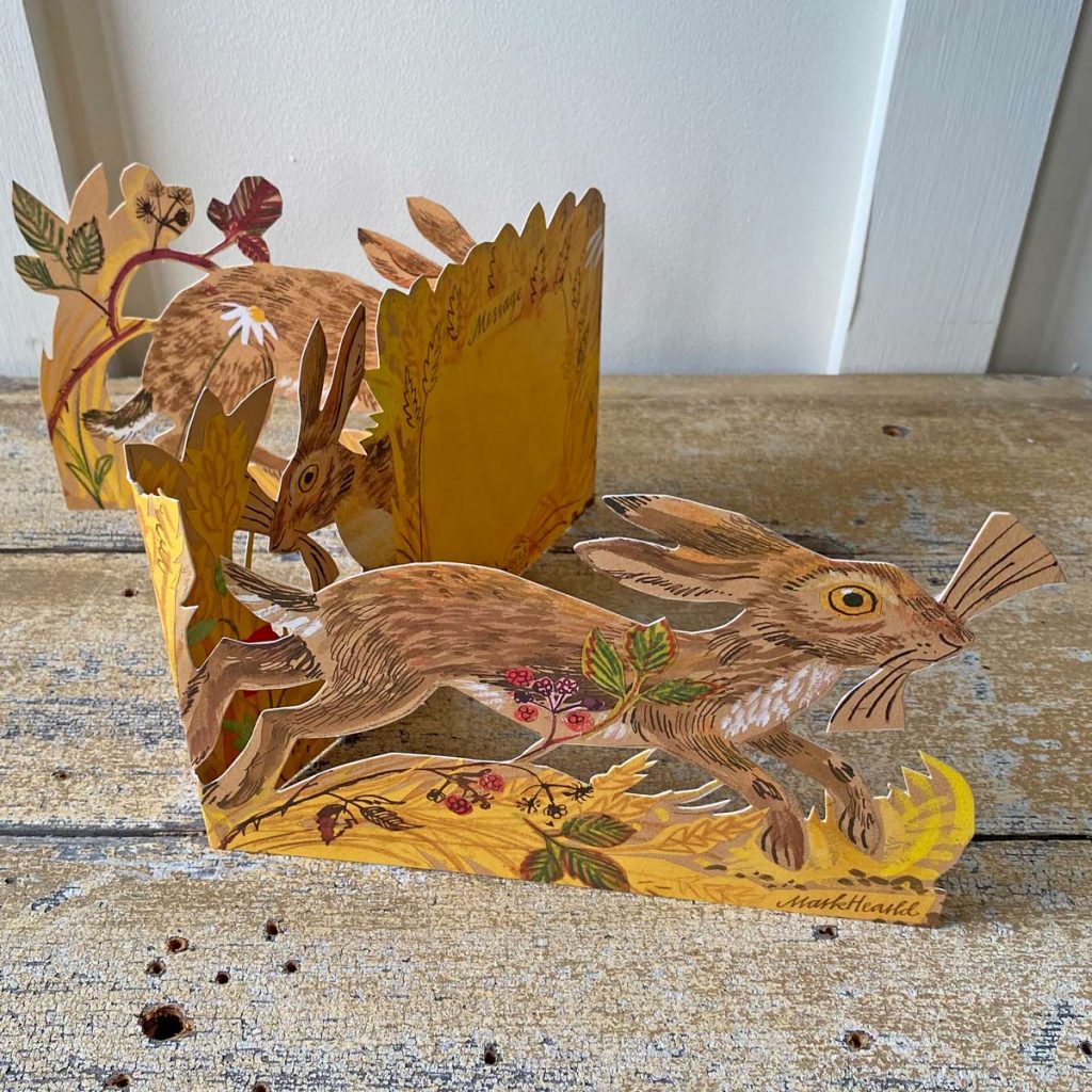 Mark Hearld Fold out Card Hares Tinsmiths