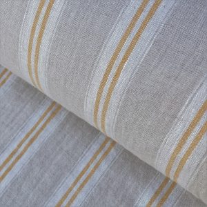 Washed Linen Oland Stripe - Saffron - Tinsmiths