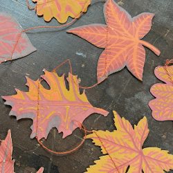 Recycled Paper Garland Autumn Leaves Tinsmiths Ledbury