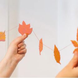 Recycled Paper Garland Autumn Leaves Tinsmiths Ledbury