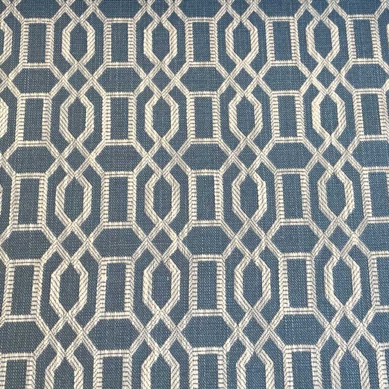 Upholstery Fabric Lattice - Airforce Blue - Tinsmiths