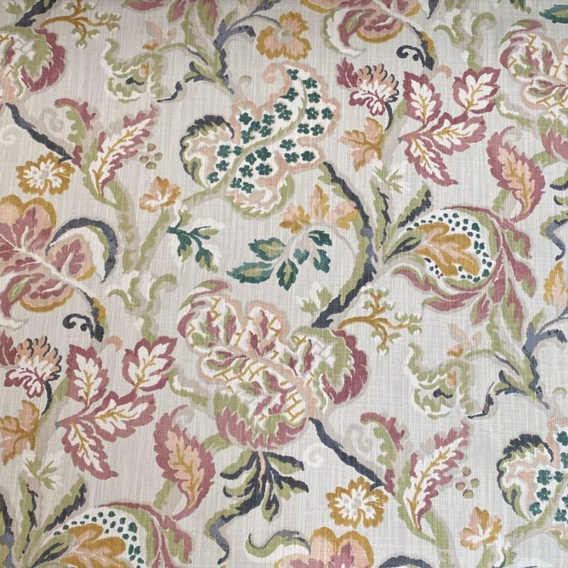 Upholstery Print Daphne - Rose & Mustard