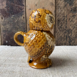Carole Glover Slipware Pottery Ceramic Owl Jug Staffordshire Tinsmiths Ledbury