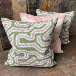 Moorish Maze Alpha Stripe Cushion Tinsmiths Ledbury