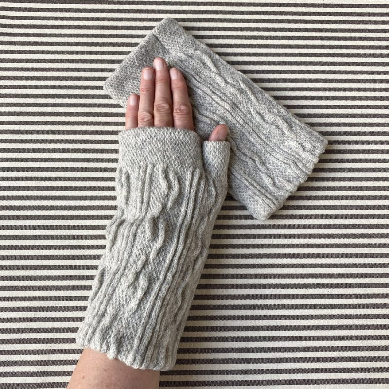 Wool Fingerless Mittens Nishiguchi Kutsushita Tinsmiths Ledbury