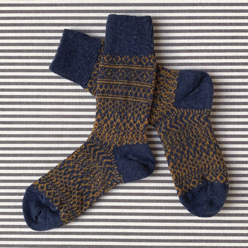 Wool Jacquard Socks Nishiguchi Kutsushita Tinsmiths Ledbury