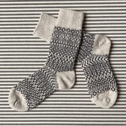 Wool Jacquard Socks Nishiguchi Kutsushita Tinsmiths Ledbury