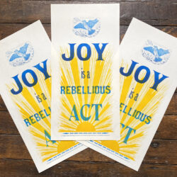 Tamsin Abbott Letterpress Poster Joy Tilley printing Tinsmiths Ledbury