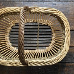 Jenny Crisp Woven Willow Fitched Arm Basket Tinsmiths Ledbury