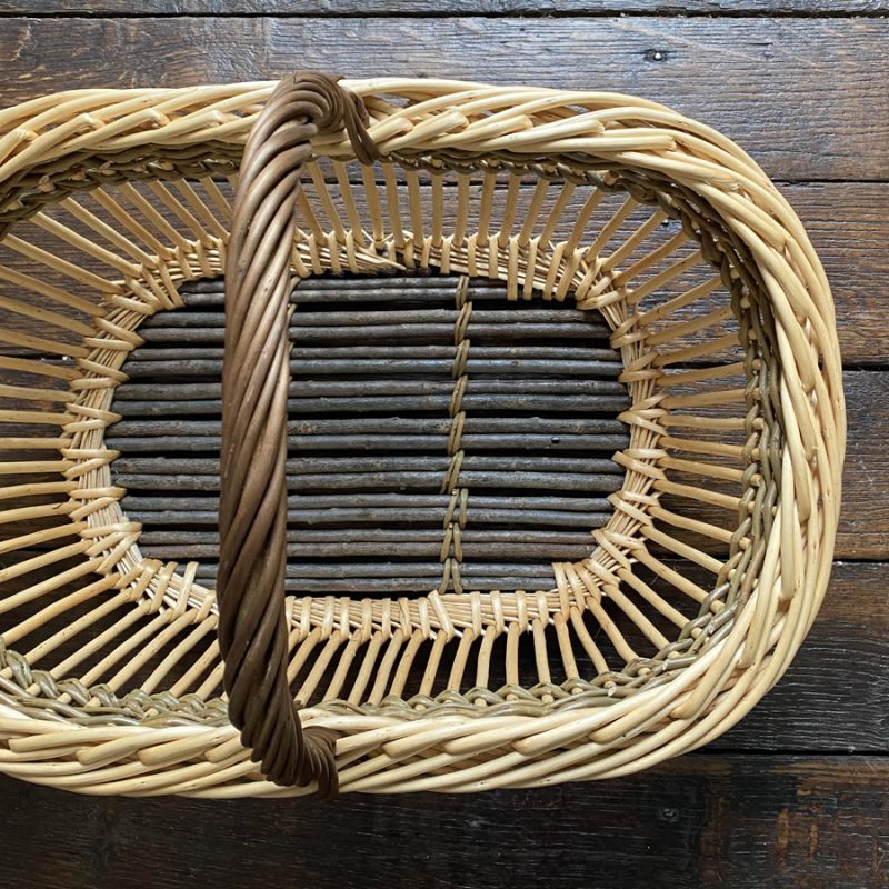 Jenny Crisp Woven Willow Fitched Arm Basket Tinsmiths Ledbury