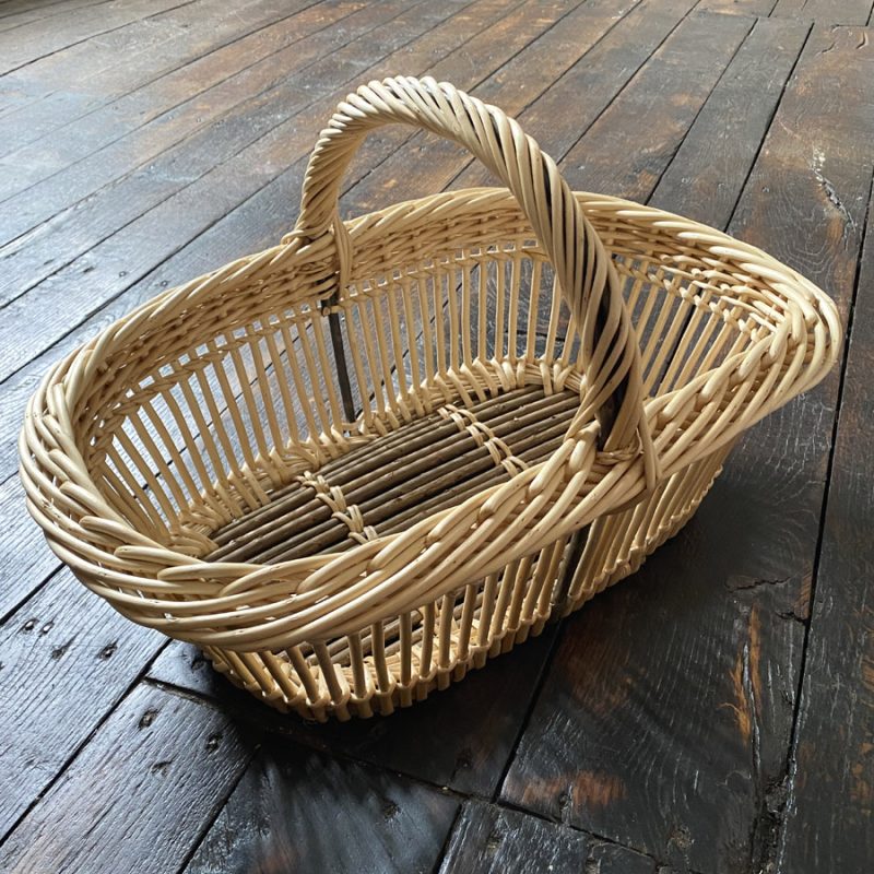 Jenny Crisp Woven Willow Fitched Arm Basket Tinsmiths Ledbury