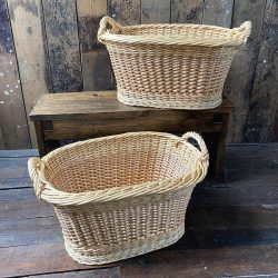 Jenny Crisp Woven Willow Laundry Basket Tinsmiths Ledbury