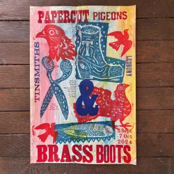 Paper Cut Pigeons & Brass Boots Posters