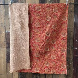 Turkey Red Quilt Vintage Textile Tinsmiths Ledbury