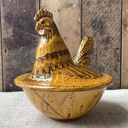 Carole Glover Slipware Hen and Bowl Tinsmiths Ledbury