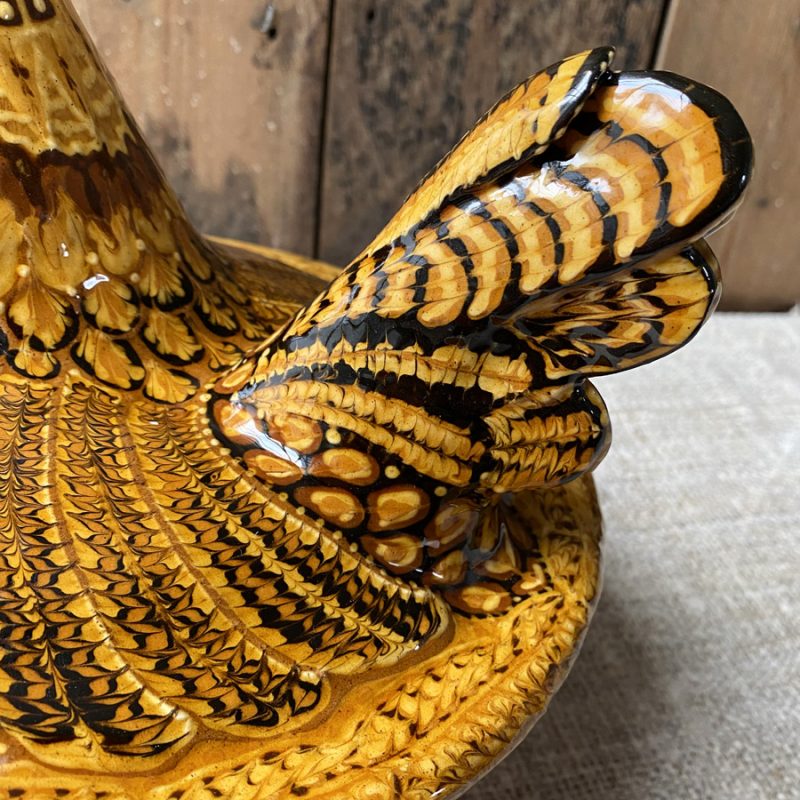 Carole Glover Slipware Hen and Bowl Tinsmiths Ledbury