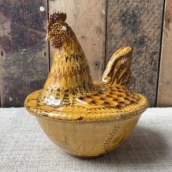 Carole Glover Slipware Hen and Bowl Tinsmiths Ledbury