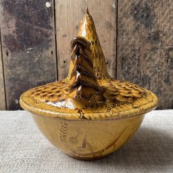 Carole Glover Slipware Hen and Bowl Tinsmiths Ledbury