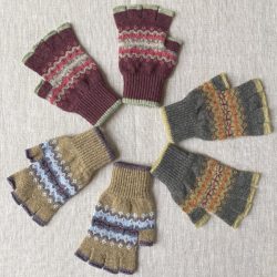 Louise Wedderburn Designs Shetland Mittens Brown Heron Tinsmiths Ledbury