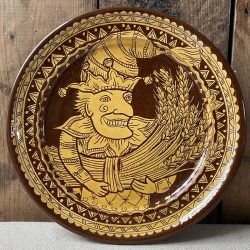 Katie B Morgan Slipware Plate Tinsmiths Ledbury