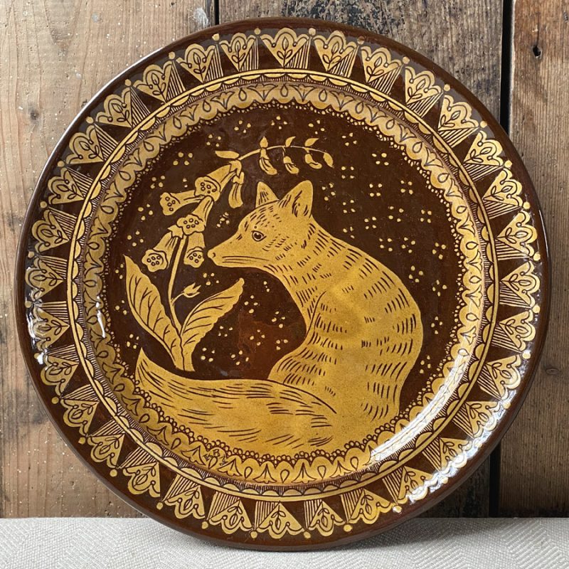 Katie B Morgan Slipware Plate Tinsmiths Ledbury