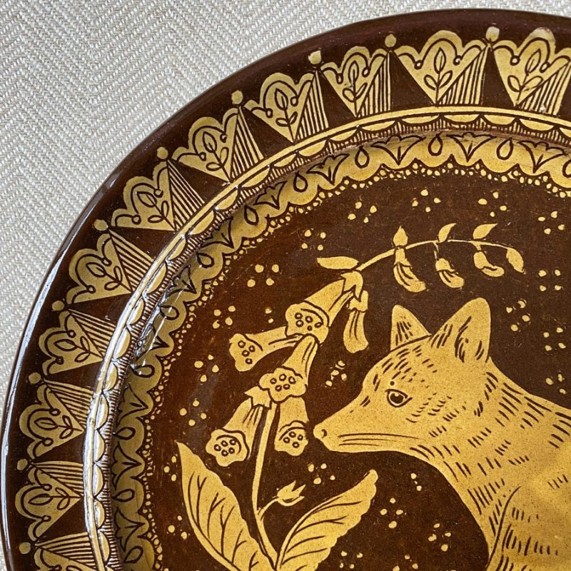 Katie B Morgan Slipware Plate Tinsmiths Ledbury