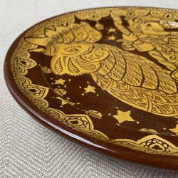 Katie B Morgan Punch on Carousel Slipware Plate Tinsmiths Ledbury