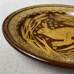 Katie B Morgan Hare Slipware Plate Tinsmiths Ledbury