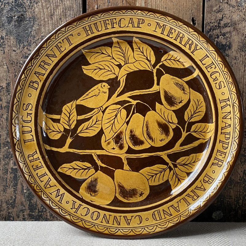 Katie B Morgan Huffcap Slipware Plate Tinsmiths Ledbury