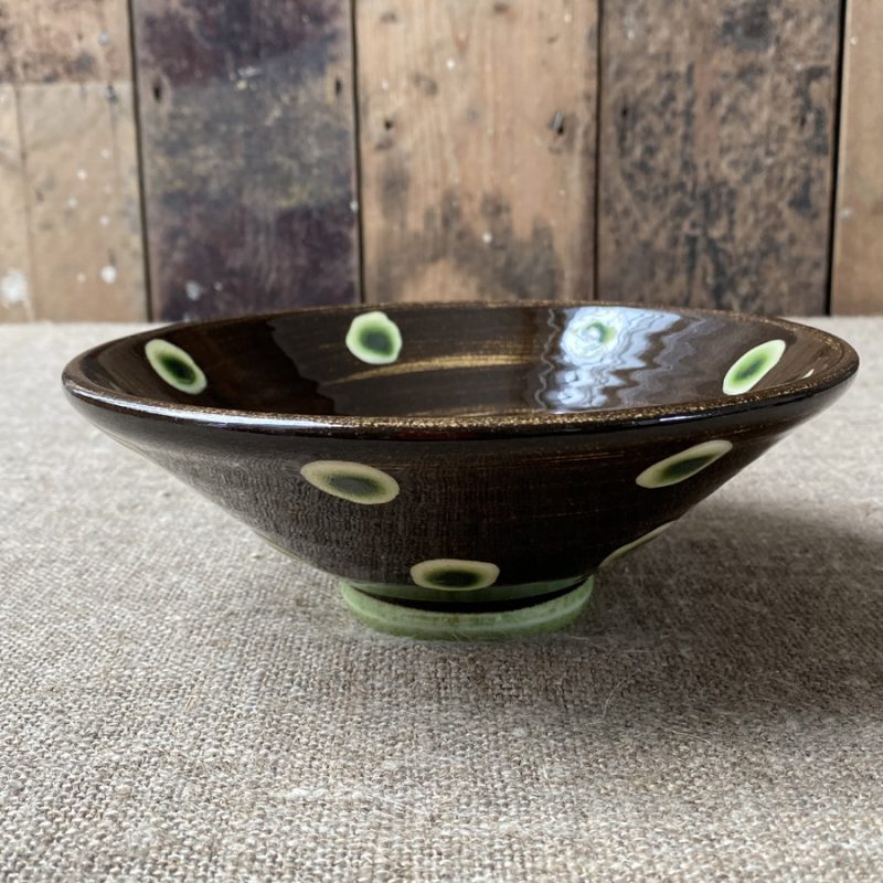 Paul Young Slipware Spotty Black Footed Bowl Tinsmiths Ledbur