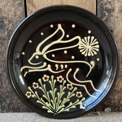 Paul Young Slipware Hare Plate Tinsmiths Ledbury