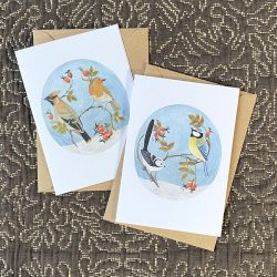 Alice Melvin Notecards Winter Birds Tinsmiths Ledbury