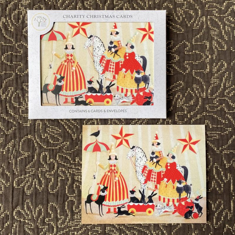 Charity Christmas Cards Jane Winton Circus Circus Tinsmiths of Ledbury