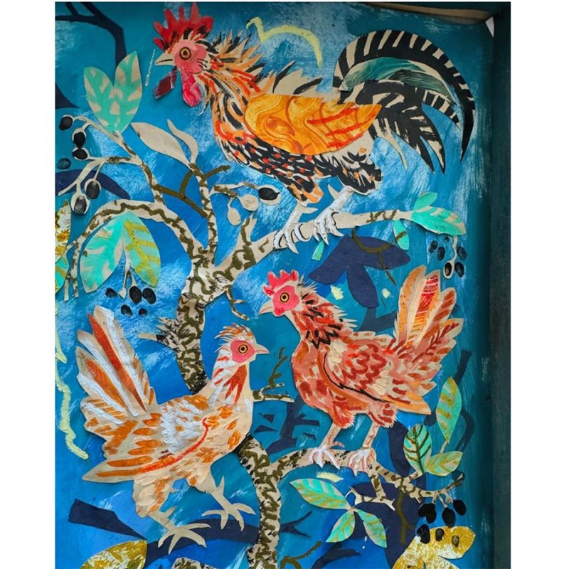 Mark Hearld Large Antique Framed Collage Tinsmiths Ledbury