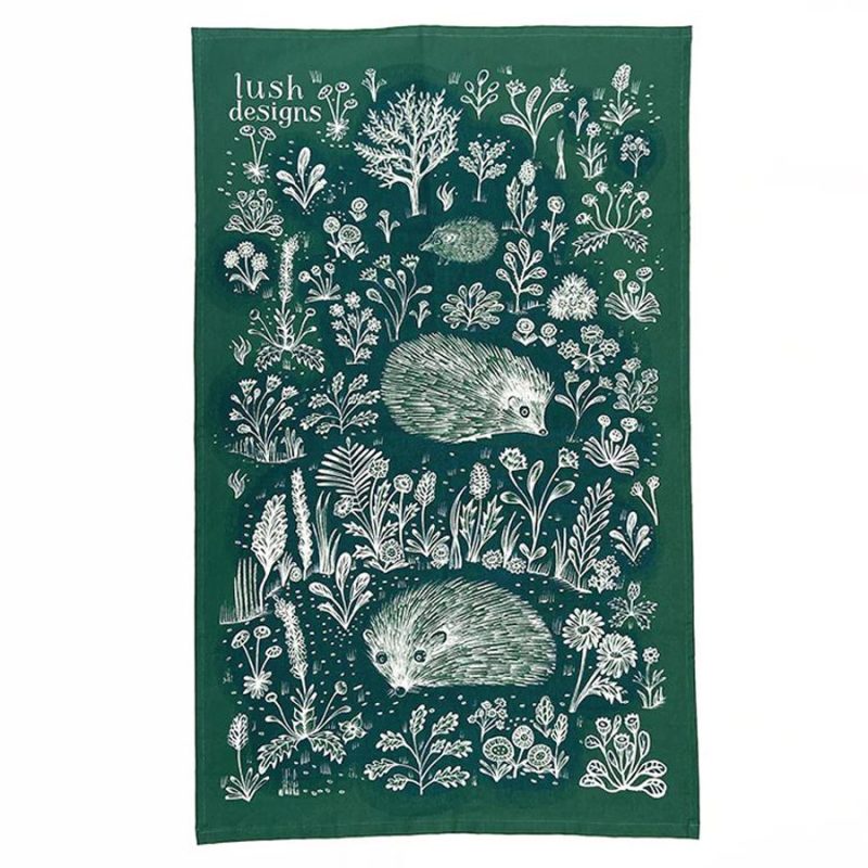 Lush Designs Hedgehog tea towel. Tinsmiths Ledbury