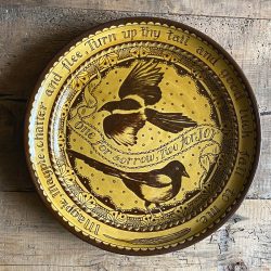 Katie B Morgan Slipware Plate Two for Joy Tinsmiths Ledbury