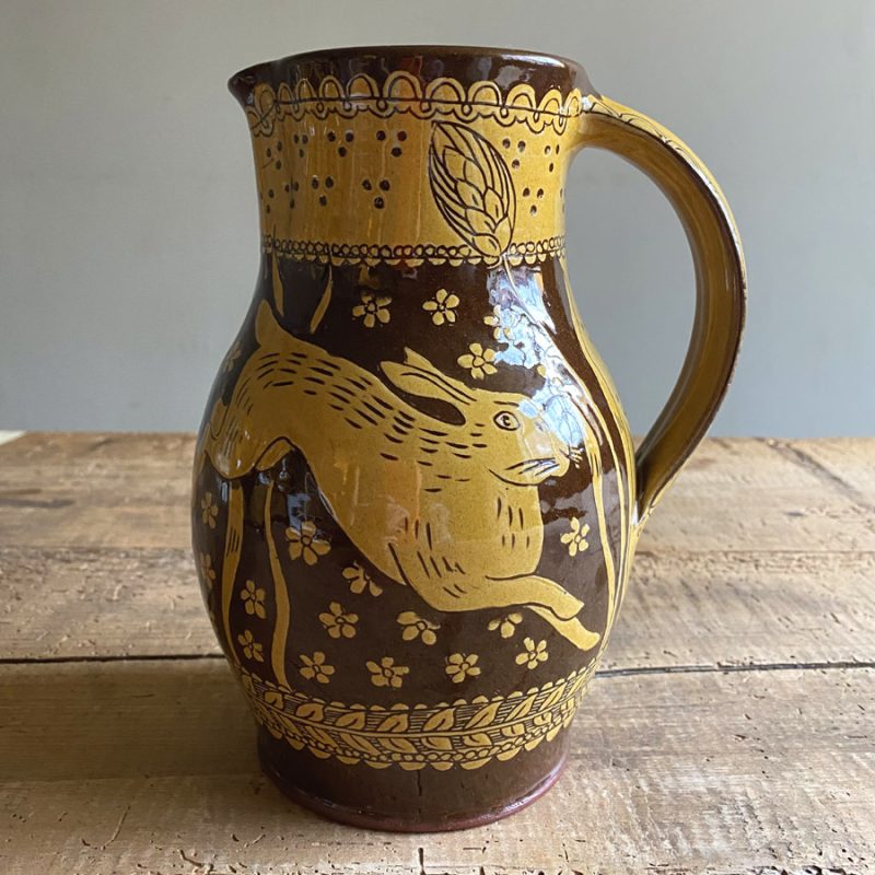 Katie B Morgan Slipware Jug Harvest Moon Tinsmiths Ledbury