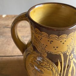 Katie B Morgan Slipware Jug Harvest Moon Tinsmiths Ledbury