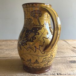 Katie B Morgan Slipware Jug Shepherds Clock Tinsmiths Ledbury