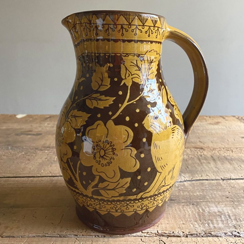 Katie B Morgan Slipware Jug Hares Tinsmiths Ledbury