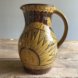 Katie B Morgan Slipware Jug Sunrise Tinsmiths Ledbury