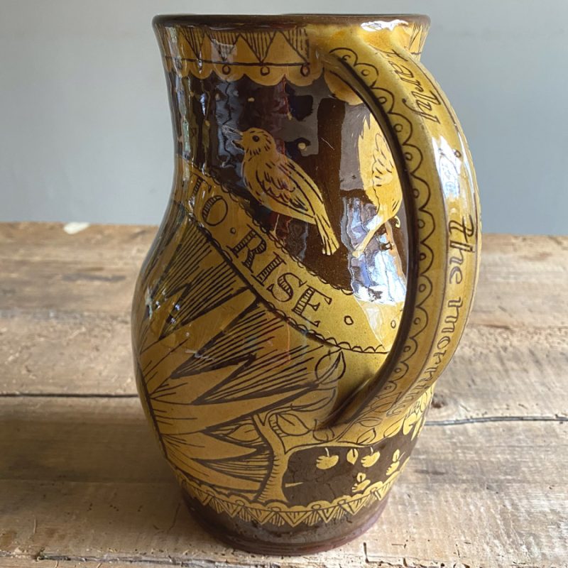 Katie B Morgan Slipware Jug Sunrise Tinsmiths Ledbury