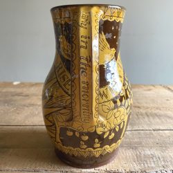 Katie B Morgan Slipware Jug Sunrise Tinsmiths Ledbury