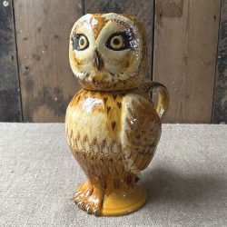 Carole Glover Short Eared Owl Jug CAL2 Tinsmiths of Ledbury