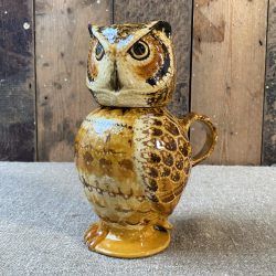 Carole Glover Ceramic Slipware Owl Jug Tinsmiths Ledbury