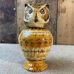 Carole Glover Ceramic Slipware Owl Jug Tinsmiths Ledbury