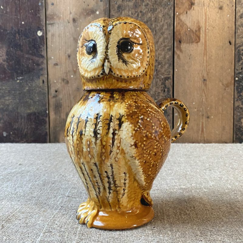 Carole Glover Ceramic Slipware Owl Jug Tinsmiths Ledbury