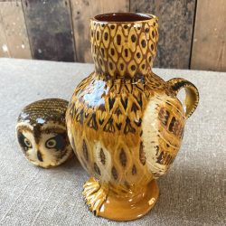 Carole Glover Ceramic Slipware Owl Jug Tinsmiths Ledbury