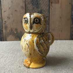 Carole Glover Short Eared Owl Jug CAS1 Tinsmiths of Ledbury