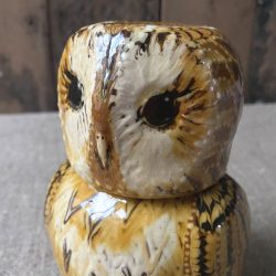 Carole Glover Tawny Owl Jug CAS2 Tinsmiths of Ledbury